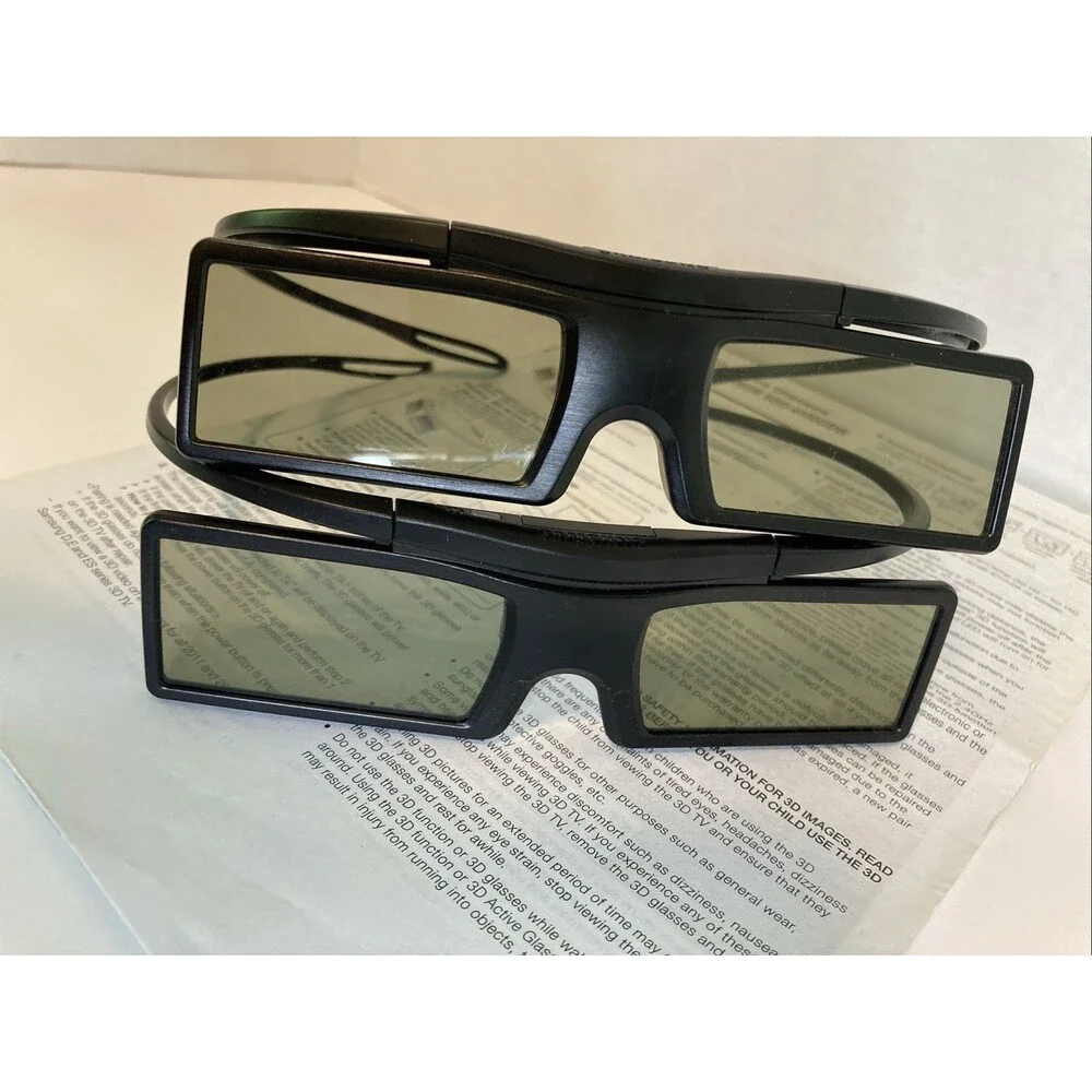 Samsung 3D Active Glasses Model SSG-4100GB Lot of 2 Pairs Smart TV Home Use